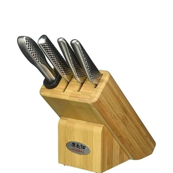 Global Kitchen Global Masuta Knife Block Set 5piece Silver Brand
